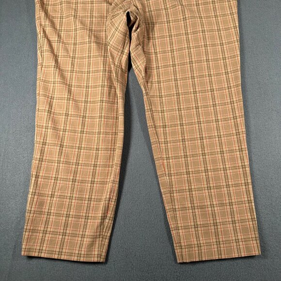 J Jill Womens 20 Brown Plaid Premium Bi-Stretch Straight Leg Cropped Pants Casua - Picture 3 of 11